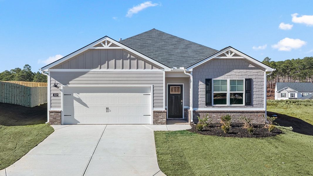 Front exterior of a home in the The Abbey at Trolley Run Station community, located in Aiken, SC (Image 9).