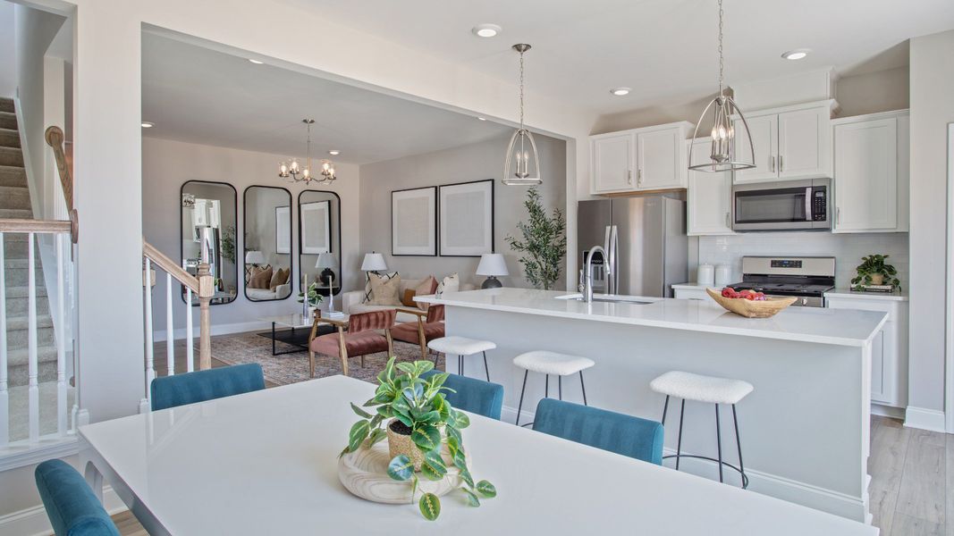 Furnished interior in a model home at Sidney Creek Townhomes in Zebulon (Image 30).