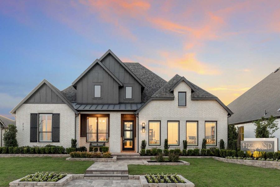 Front exterior of a home in the Myrtle Creek community, located in Waxahachie, TX (Image 1).
