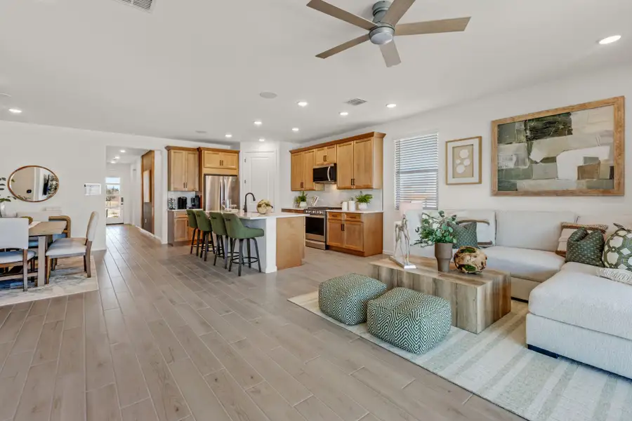 Furnished interior in a model home at Oasis At Rocking K in Vail (Image 3). Furnished interior in a model home at Oasis At Rocking K in Vail (Image 3).