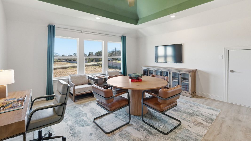 Furnished interior in a model home at Lakeshore Bluffs in Shady Shores (Image 34).