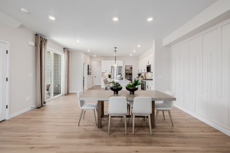Furnished interior in a model home at Arras Park in Thornton (Image 38).