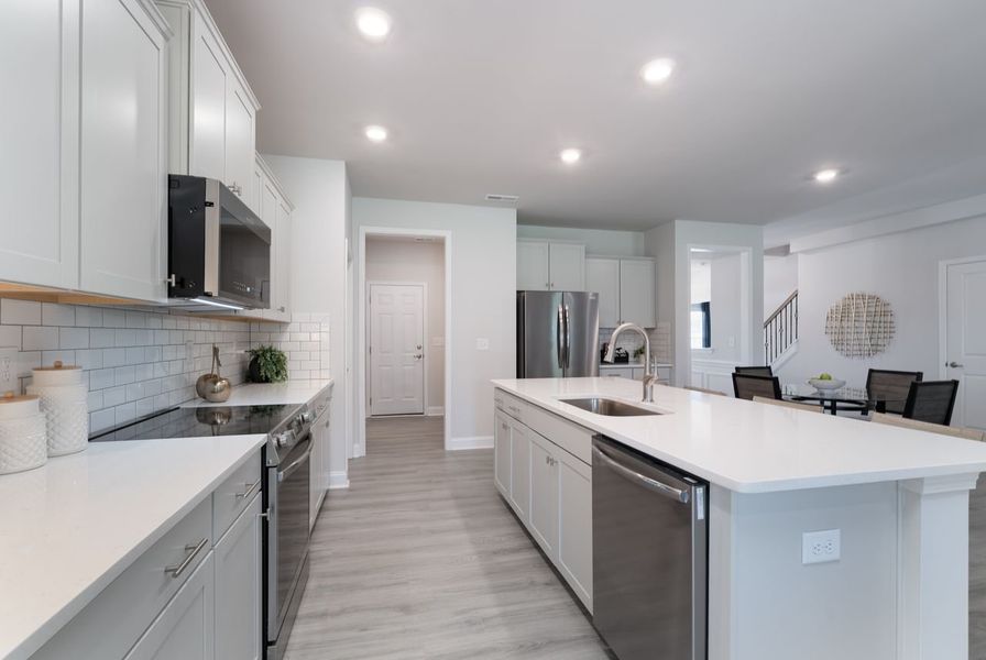 Furnished interior in a model home at Swann Hills in Statesville (Image 13).