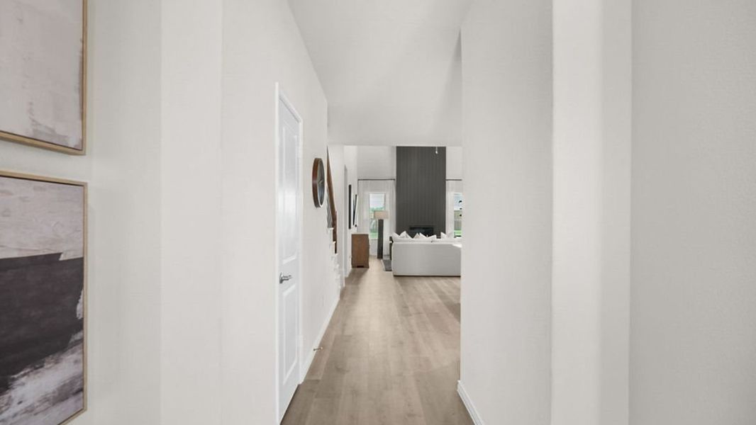 Furnished interior in a model home at The Landing at Hidden Lakes in McKinney (Image 6).