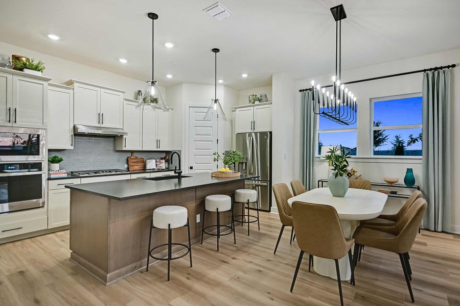 Furnished interior in a model home at Flora in Hutto (Image 7).