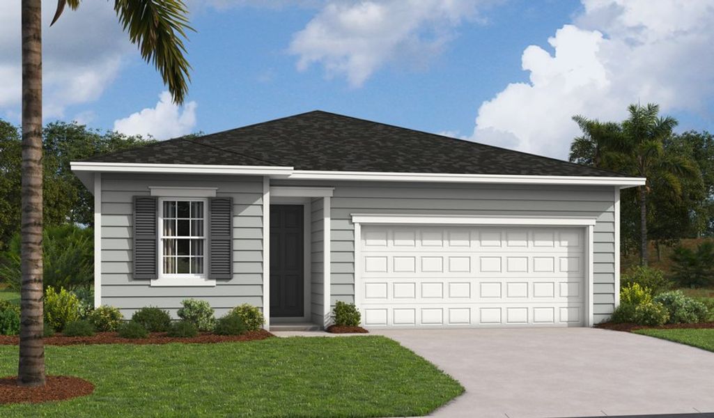 Front exterior of a home in the Seminole Palms community, located in Palm Coast, FL (Image 8).