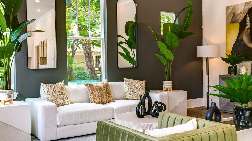 Furnished interior in a model home at 1897 Townhomes in Plano (Image 11).