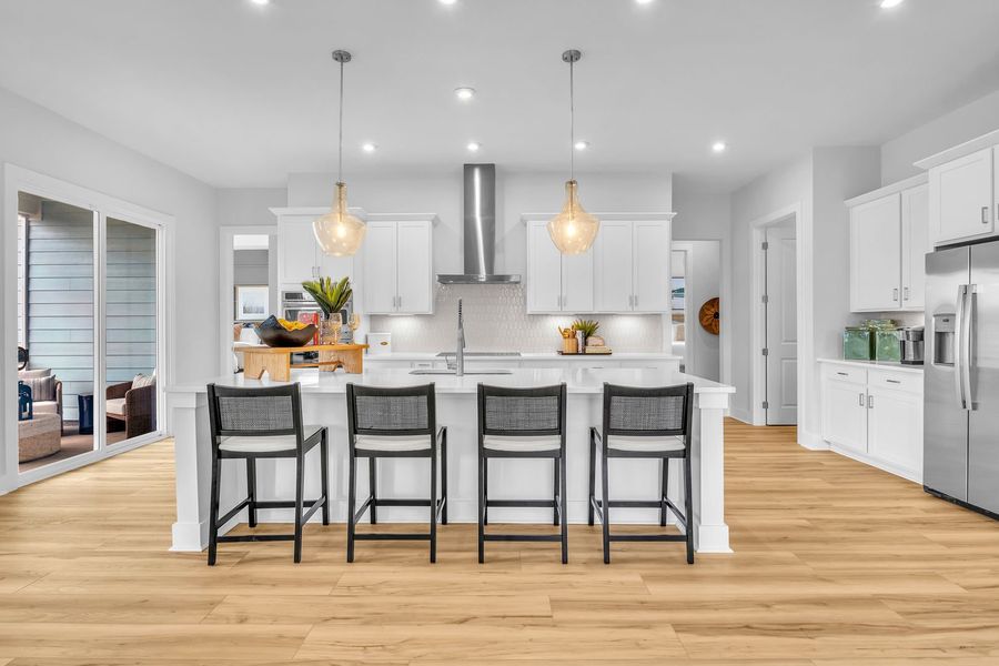Expansive Kitchen with Large Island