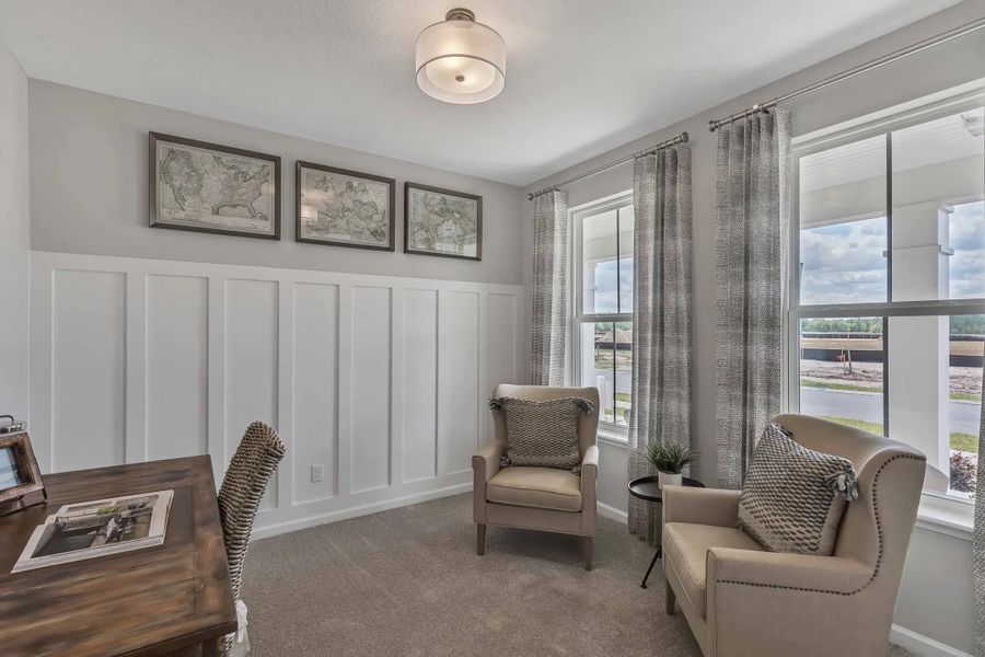 Furnished interior in a model home at Wilford Preserve 50' in Orange Park (Image 24).