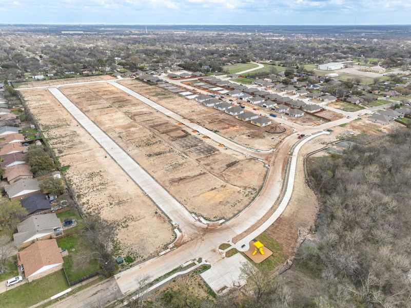 Site preparation and early development at Trail Creek in Cleburne, TX (Image 30).