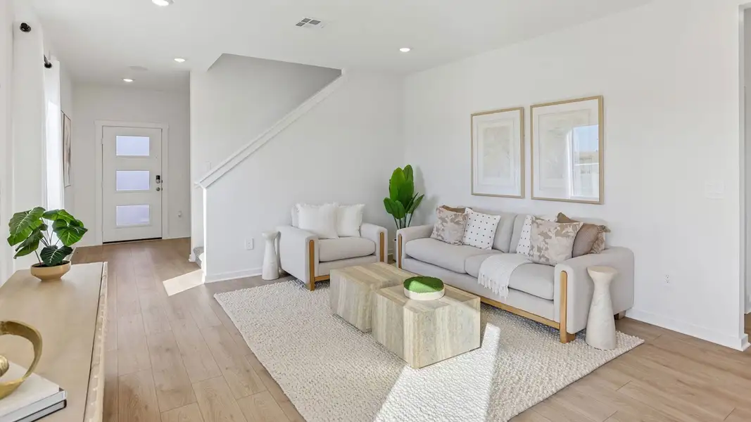 Furnished interior in a model home at Frontier in Mustang Ridge (Image 6).