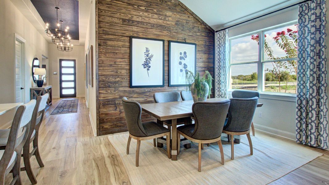 Furnished interior in a model home at The Crossvine in Schertz (Image 17).