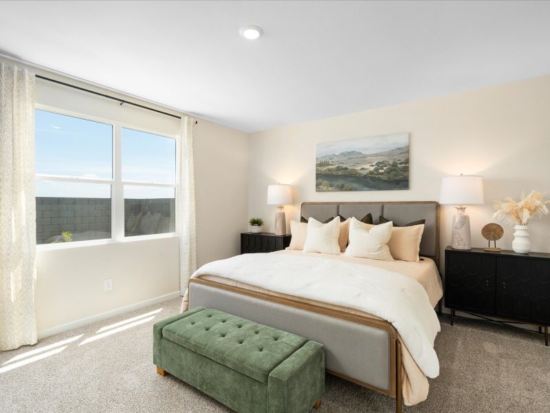 Bedroom in the Bailey Floorplan at Rancho Mirage