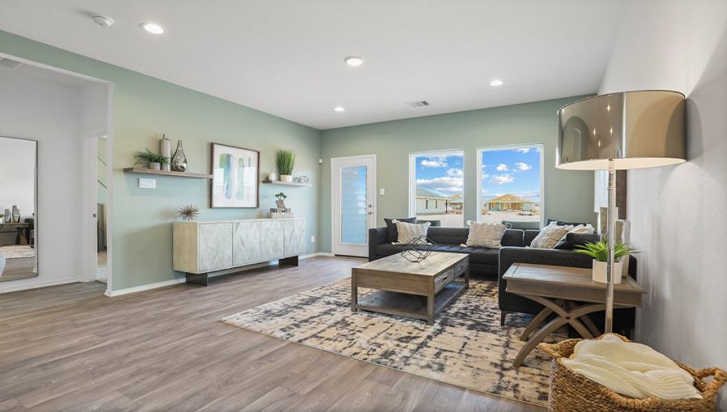 Furnished interior in a model home at Breckenridge Forest in Spring (Image 30).