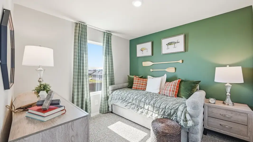 Furnished interior in a model home at Ponder Farms in Ponder (Image 19).