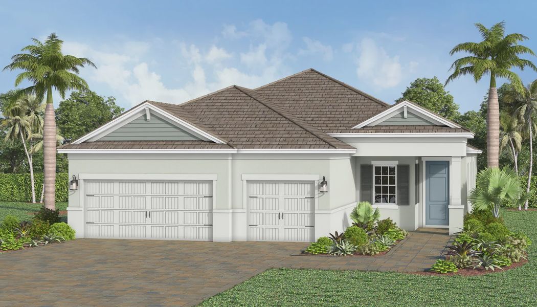 Front exterior of a home in the Kingston South community, located in Estero, FL (Image 5).