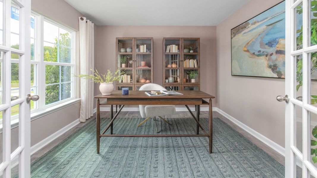 Furnished interior in a model home at Owens Ridge in Lexington (Image 4).