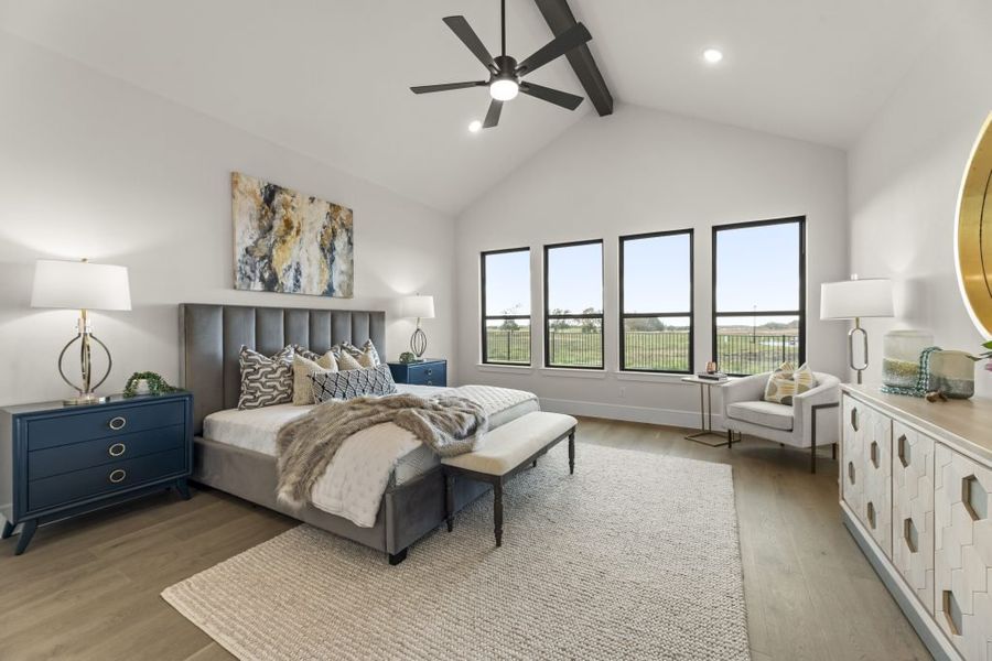 Furnished interior in a model home at Heath Golf and Yacht Club in Rockwall (Image 48).