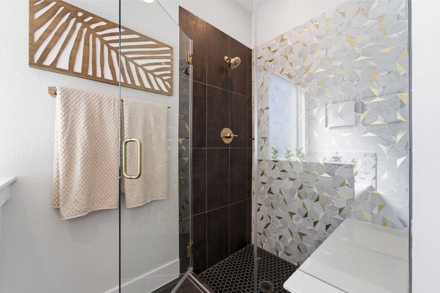 Furnished interior in a model home at Lariat in Liberty Hill (Image 39).