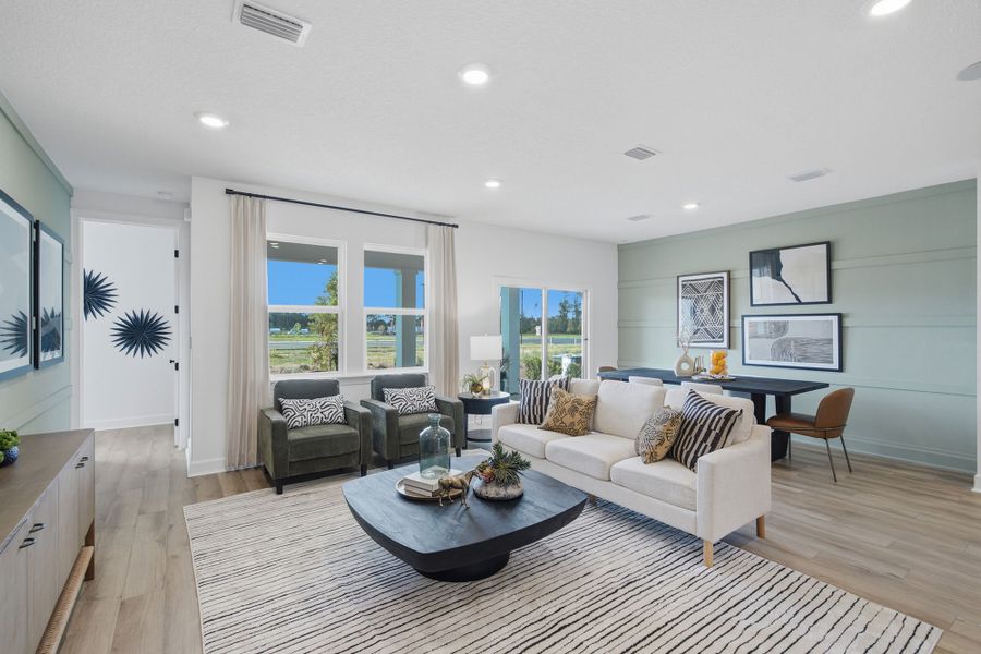 Furnished interior in a model home at The Preserve at Laurelton – Canopy Collection in Green Cove Springs (Image 9).
