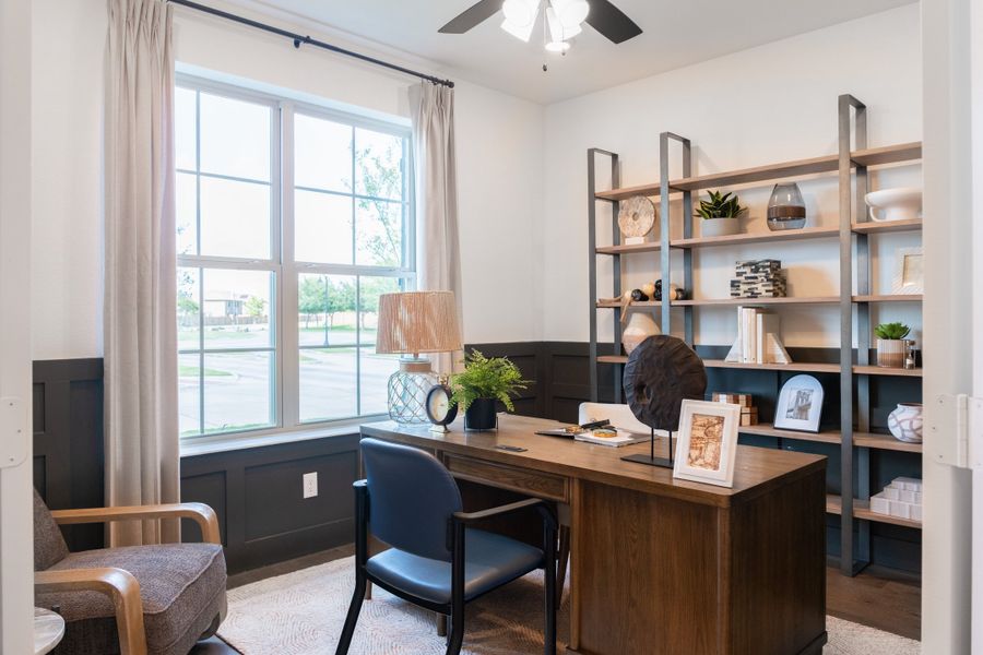 Furnished interior in a model home at Verandah: Meadows 50' in Royse City (Image 8).