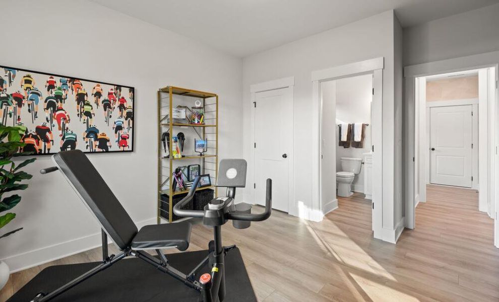 Furnished interior in a model home at Fiddler's Ridge in Advance (Image 21).