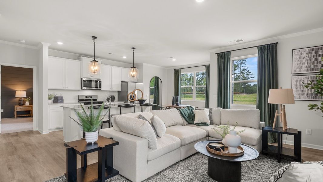 Furnished interior in a model home at Fairway 17 at Mirror Lake in Villa Rica (Image 26).