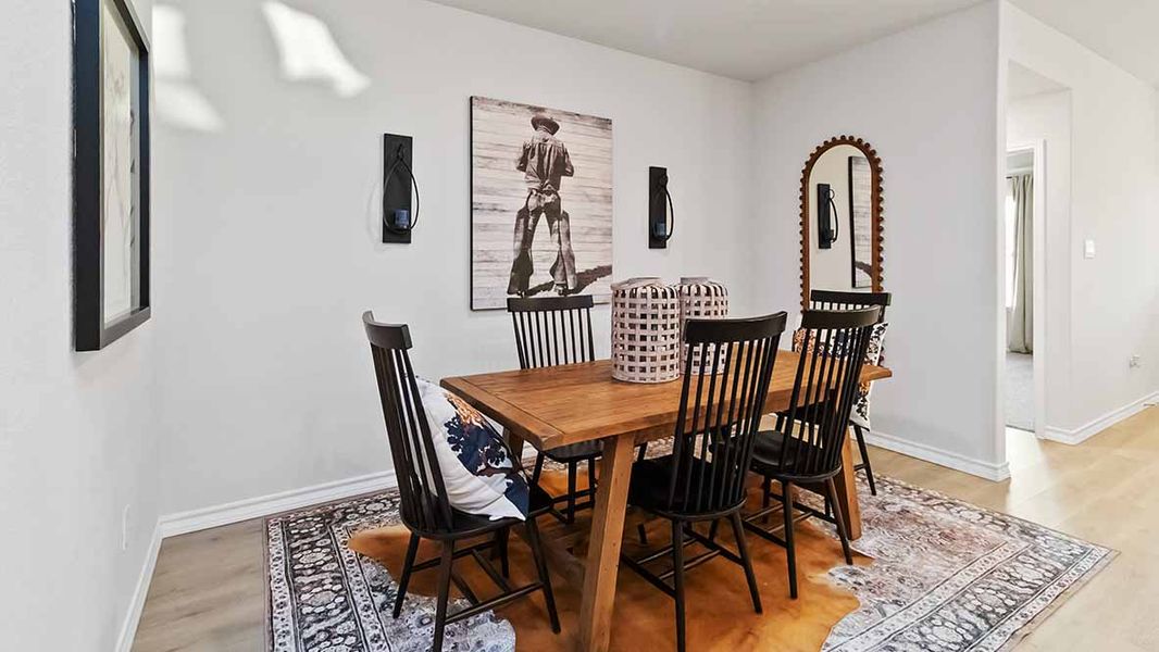 Furnished interior in a model home at The Birch at Spencer Ranch in Boerne (Image 19).