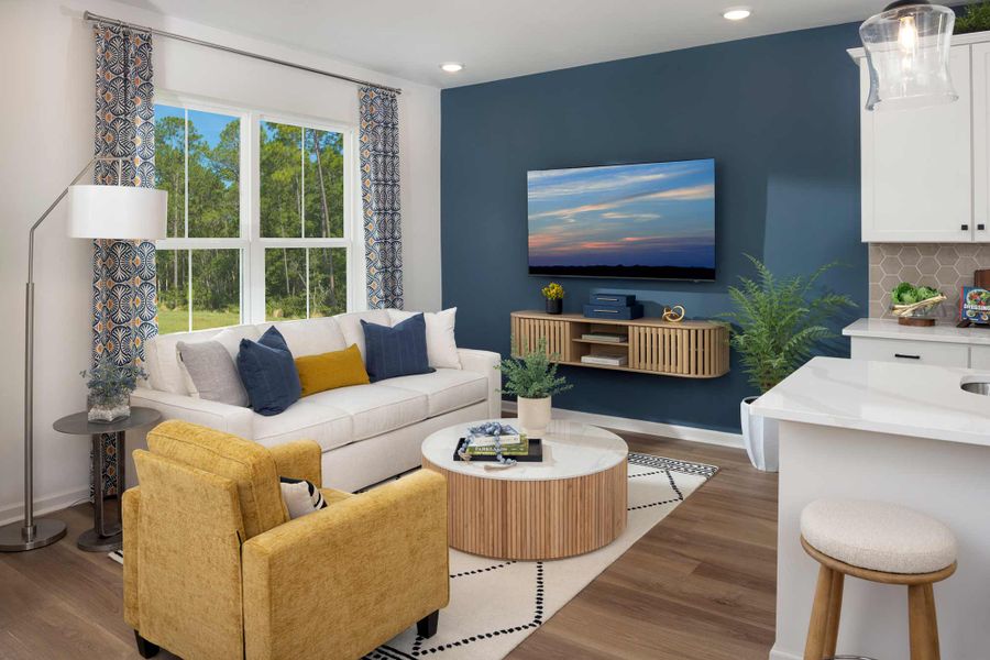 Furnished interior in a model home at Hardy Pond Townhomes in Rock Hill (Image 6).
