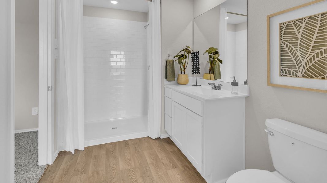 Furnished interior in a model home at Sunset Oaks in Maxwell (Image 33).