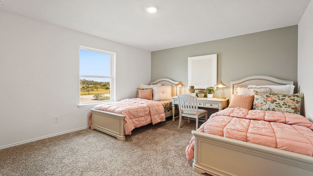 Furnished interior in a model home at Newport Pointe in Crosby (Image 28).
