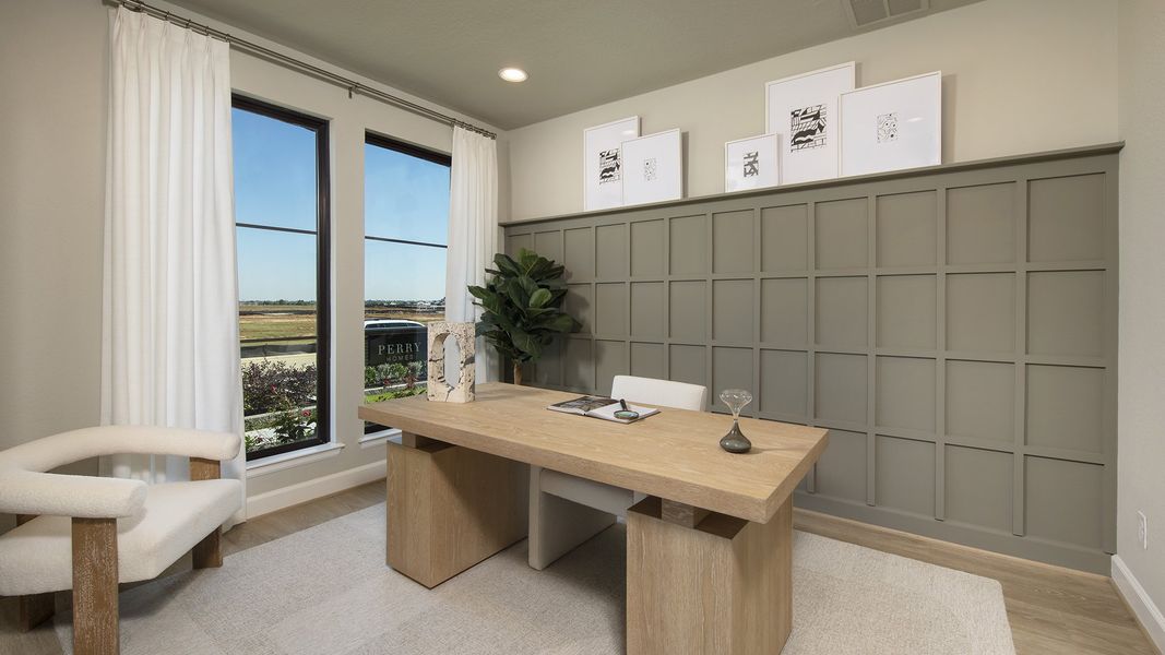 Furnished interior in a model home at Everly 60' in Hockley (Image 5).