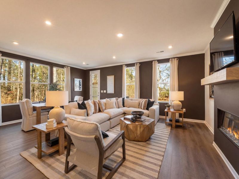 Furnished interior in a model home at Lake Shore in Winder (Image 10).