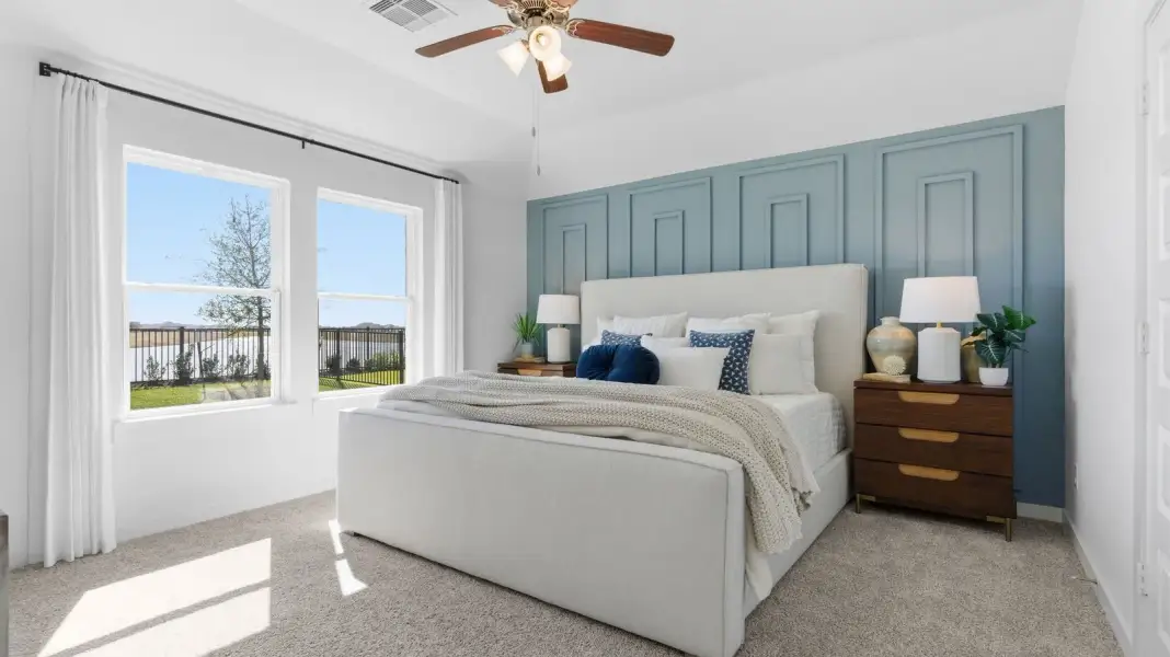 Furnished interior in a model home at Lago Mar 60' Homesites in Texas City (Image 28).