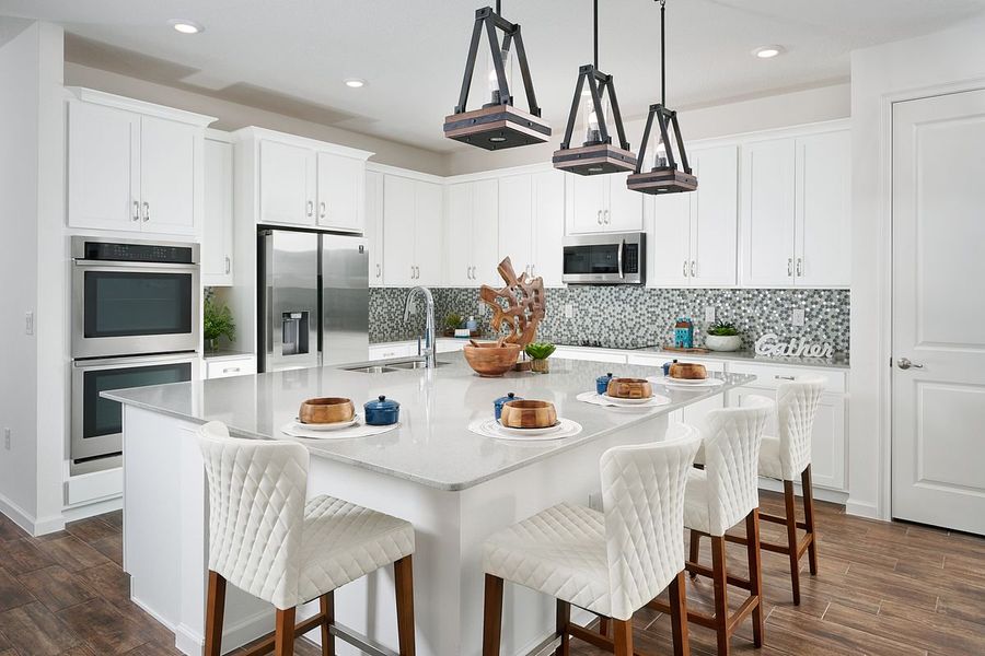 Furnished interior in a model home at Highfield at Twisted Oaks in Wildwood (Image 54).