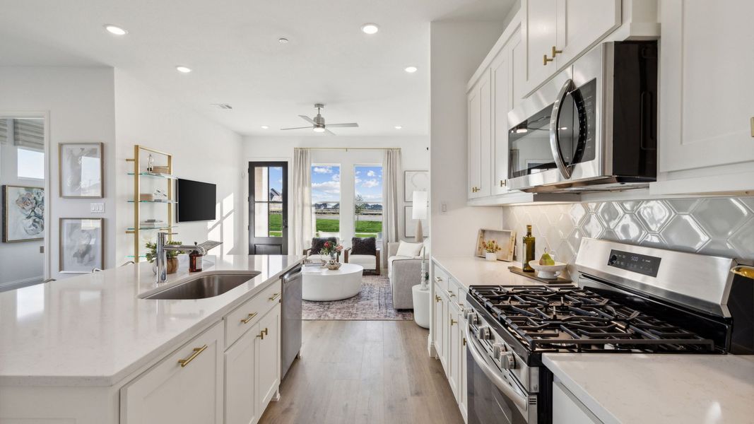 Furnished interior in a model home at Hazelwood in Frisco (Image 12).