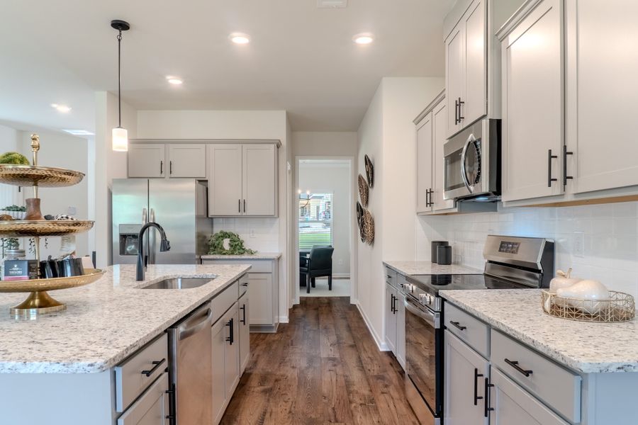Furnished interior in a model home at Fairview Chase in Covington (Image 16).