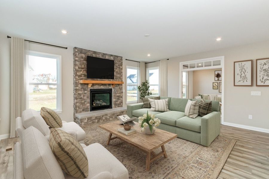 Furnished interior in a model home at Brookshale in Ball Ground (Image 29).