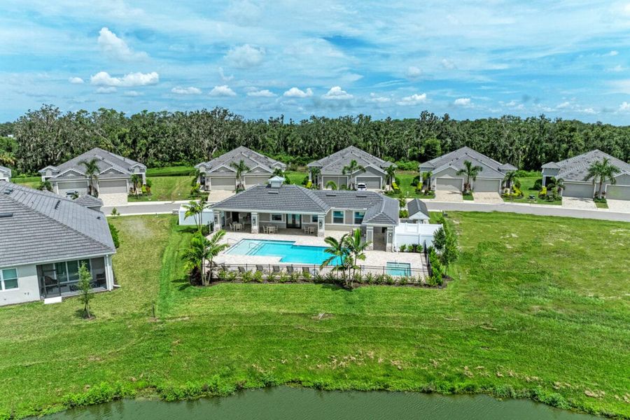 Aerial view of the The Laurels community in Parrish, FL, showing layout and nearby surroundings (Image 22).
