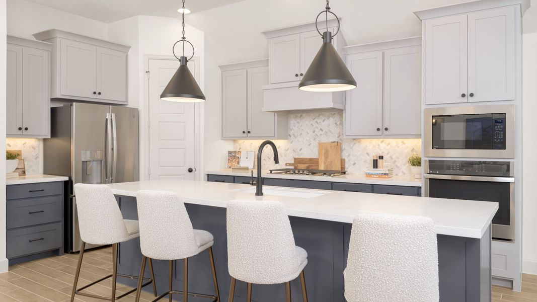 Furnished interior in a model home at Trinity Falls 50' in McKinney (Image 3).