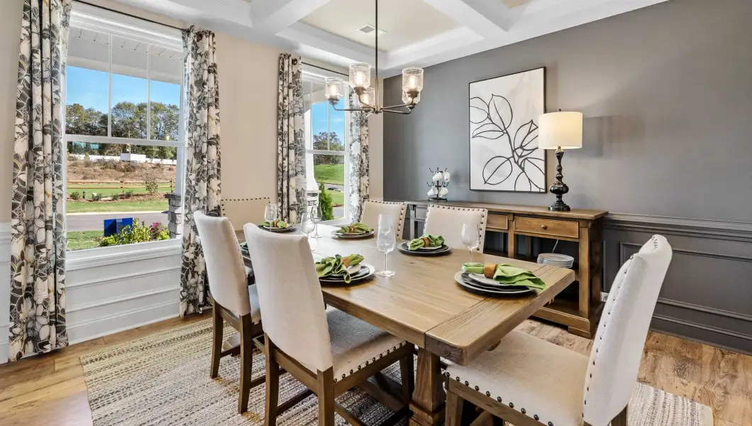 Furnished interior in a model home at North Highway 101 in Greer (Image 5).