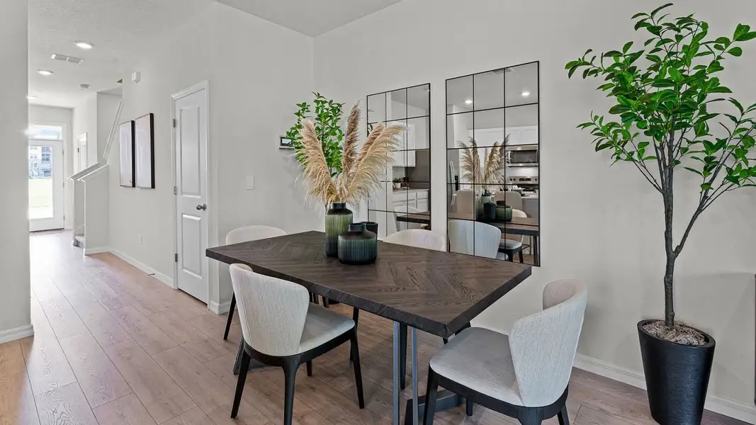 Furnished interior in a model home at Towns at Summit in Deland (Image 11). Furnished interior in a model home at Towns at Summit in Deland (Image 11).