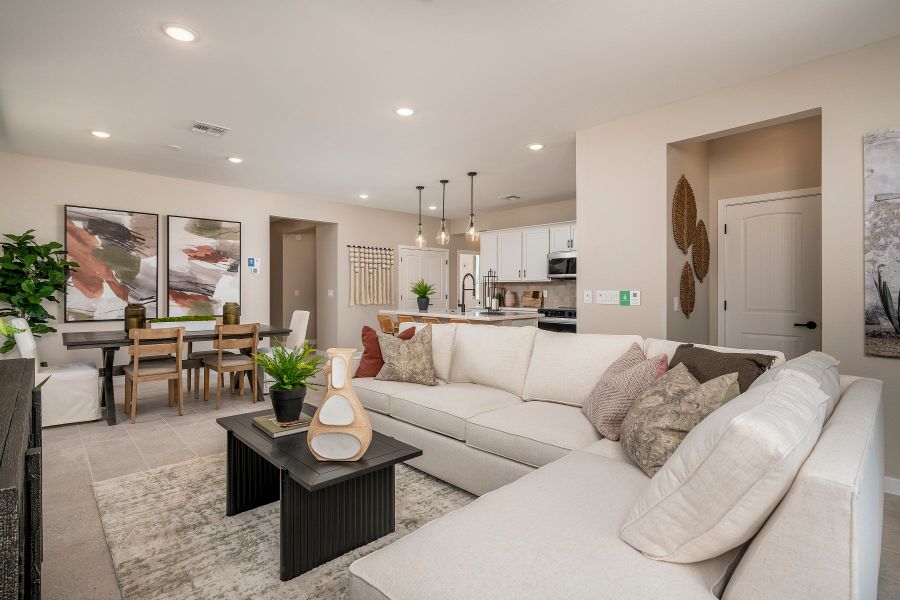 Furnished interior in a model home at Wildera – Canyon Series in San Tan Valley (Image 5).
