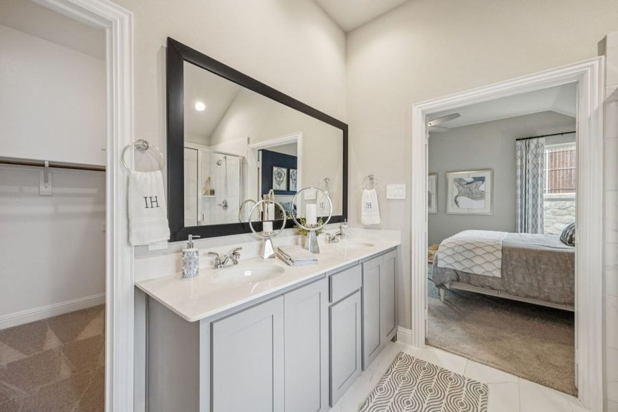 Furnished interior in a model home at Arcadia Trails in Balch Springs (Image 26).