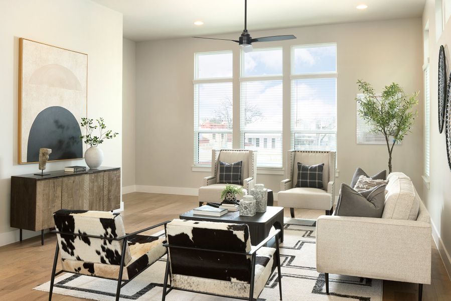 Furnished interior in a model home at Playmoor in San Antonio (Image 6). Furnished interior in a model home at Playmoor in San Antonio (Image 6).