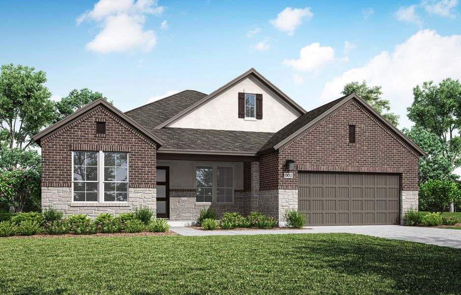 Front exterior of a home in the Capitol Collection at Lariat community, located in Liberty Hill, TX (Image 15).