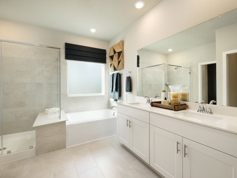 Furnished interior in a model home at Pinewood Trails - City Series in Atascocita (Image 8).