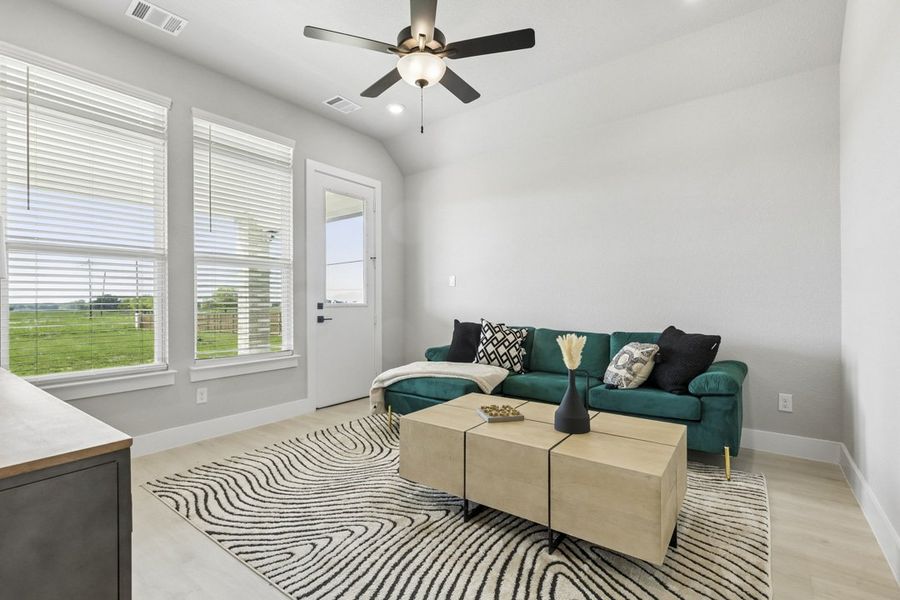 Furnished interior in a model home at Bison Meadows in Waxahachie (Image 28).