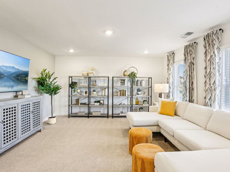 Furnished interior in a model home at Greystone - Vista Townhomes in Smyrna (Image 9).