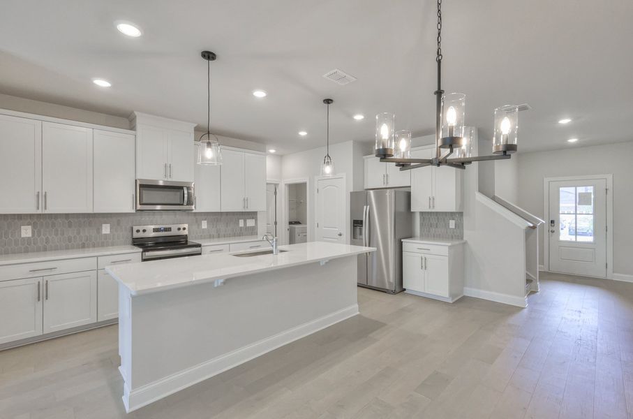 The open-concept floorplan allows for easy entertaining.